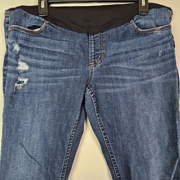 Silver Suki Skinny Distressed Skinny Stretch Maternity Jean W33/L29 - Picture 5 of 11